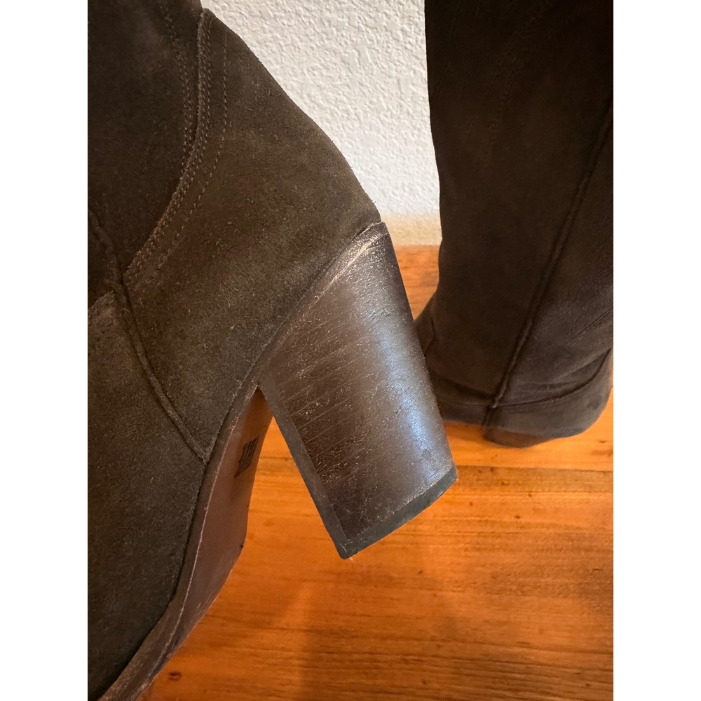 FRYE Womens Ilana Pull-On Western Boot Dark Brown Suede 10 Festival Cowgirl Boho - Picture 8 of 12